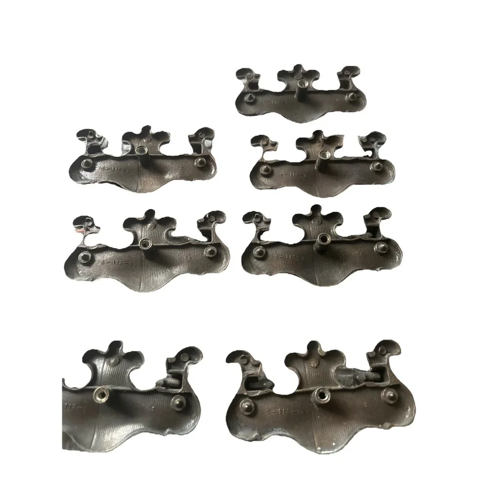 11 Brass Drawer Swing Handle Pulls Chippendale Batwing Antique Hardware W/Screws